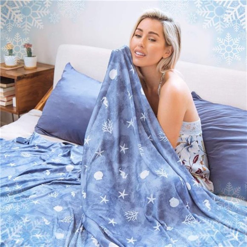 Cooling Blanket for Hot Sleepers,Double Sided Cold Effect,Queen Size Lightweight